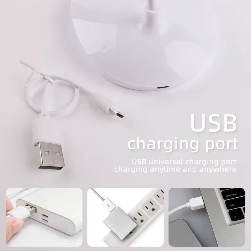 LED Desktop Desk Lamp USB Rechargeable Lighting Eye Protection