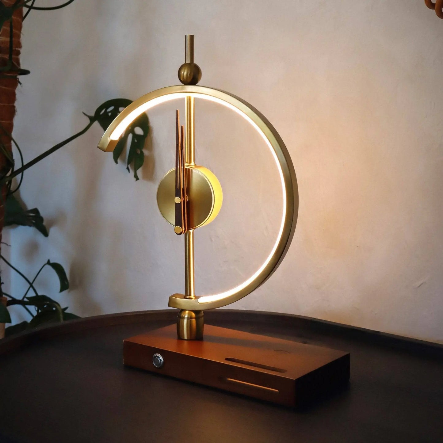 NOGY Desk Lamp with Clock and Wireless Charger