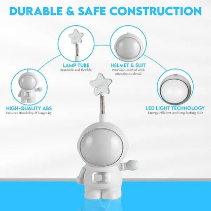 Eliberu Totalsells “Astronaut” LED Desk Lamp, Reading Light for Books, White