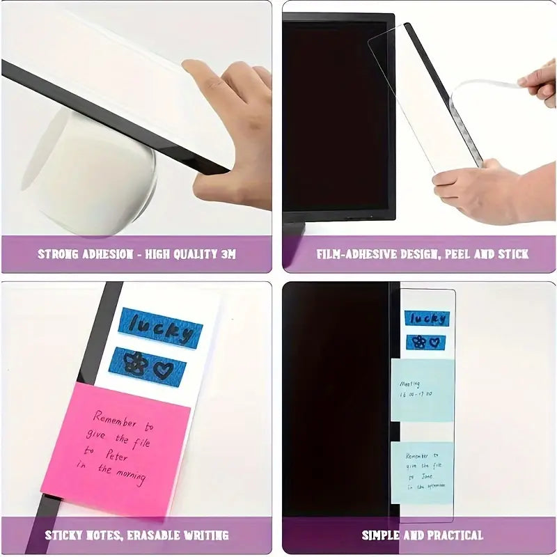 Notepad for computer monitor, sticky note holder, 1 unit 