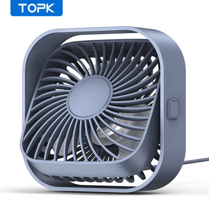 Mini Portable Fan USB Desk Fan Table Strong Airflow &Quiet Operation 3 Speed 360°Rotatable Standing Fans