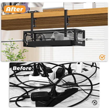 Cable organizer, under-desk tray  (1 unit)