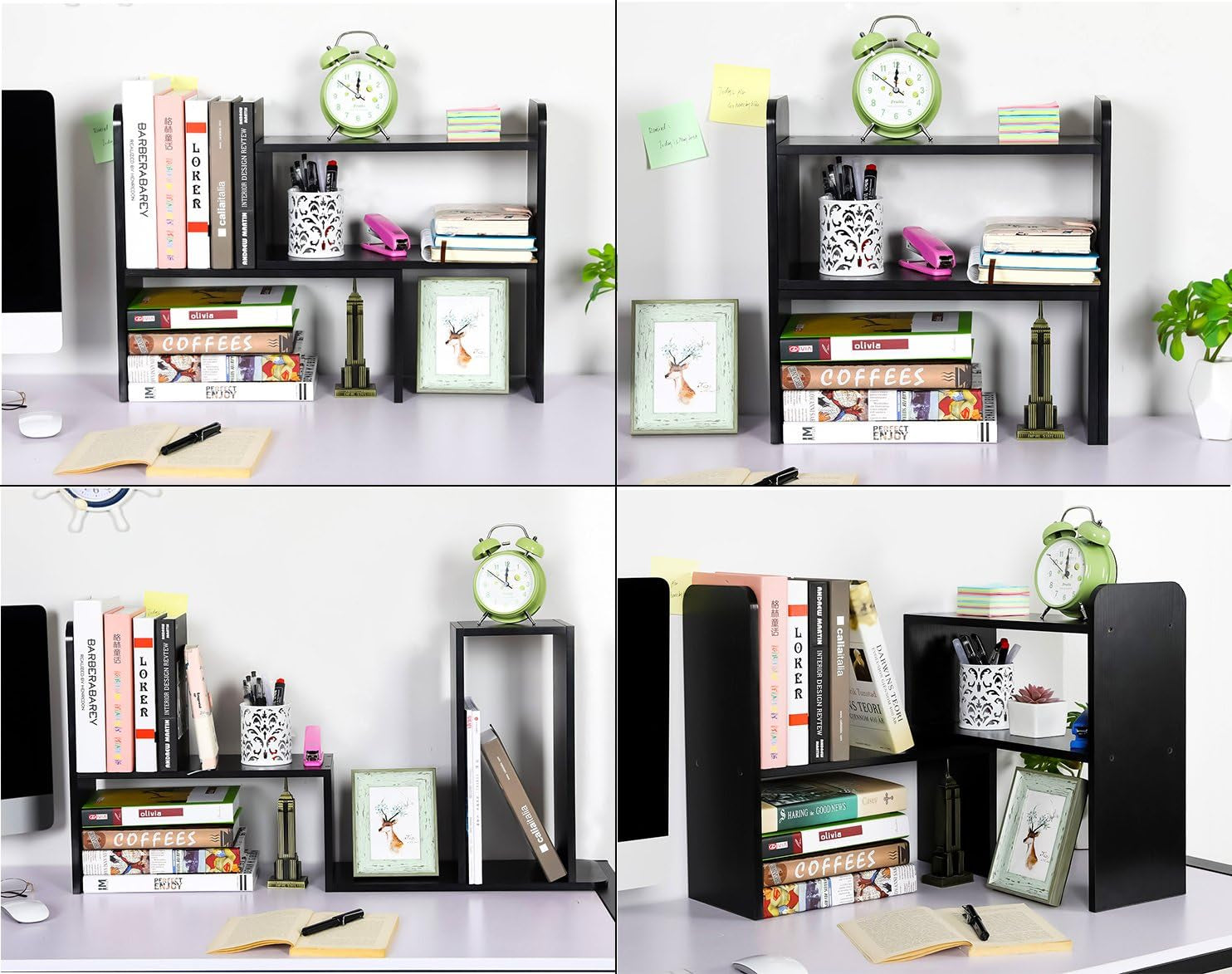 Desk Organizer Desktop Shelf , Black