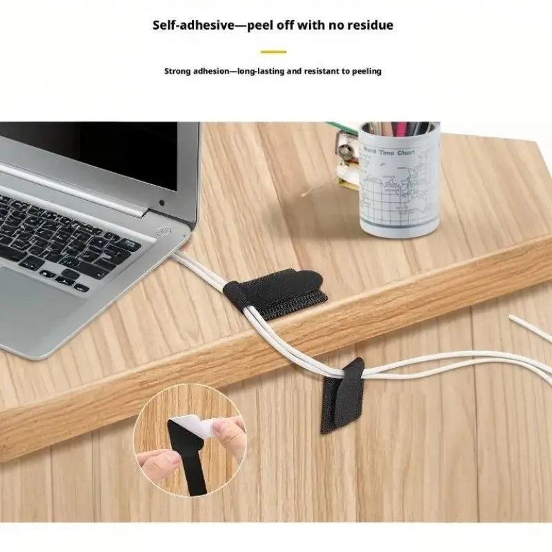Self-adhesive cable ties, set of 30 