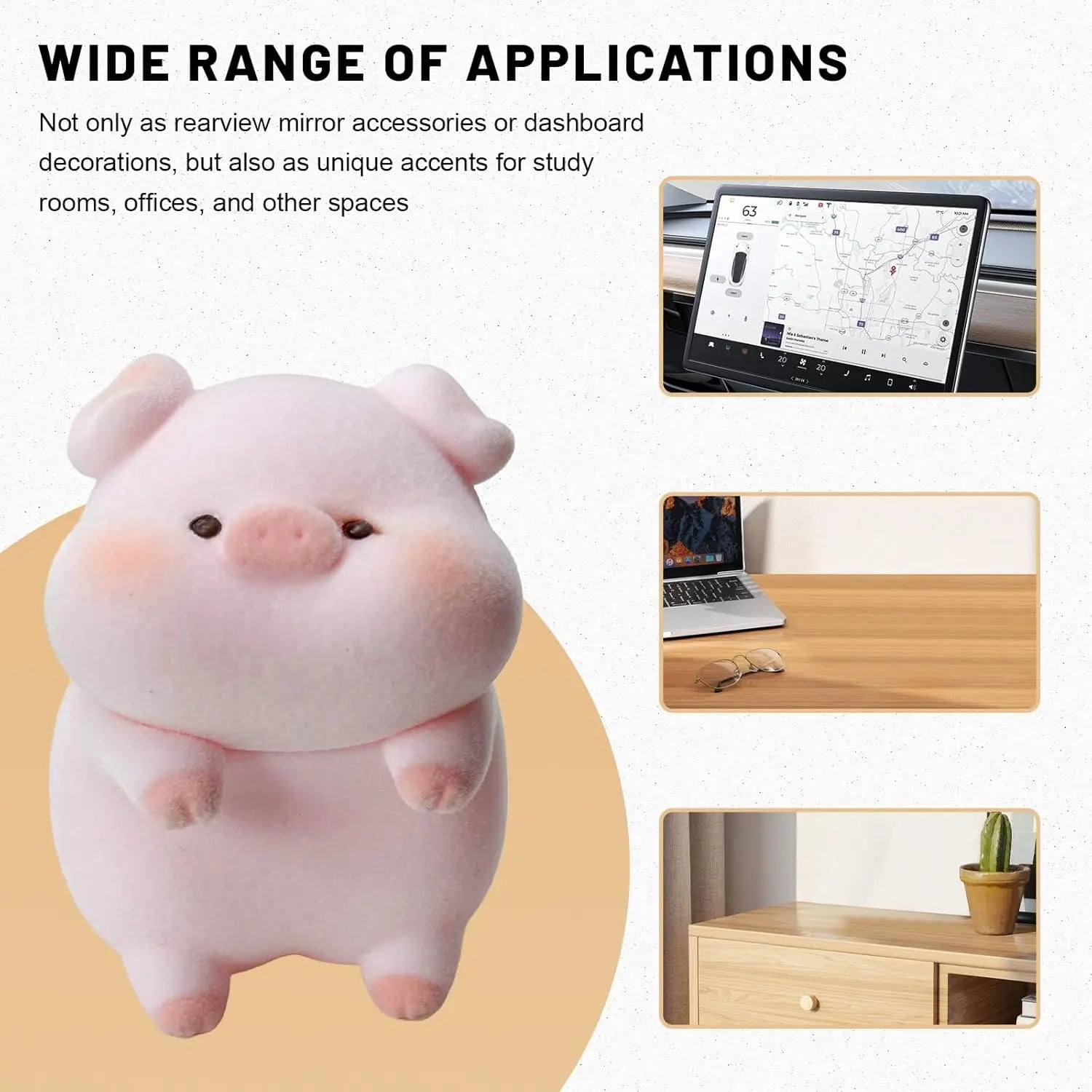 Mini desk ornament shaped like a lying piglet