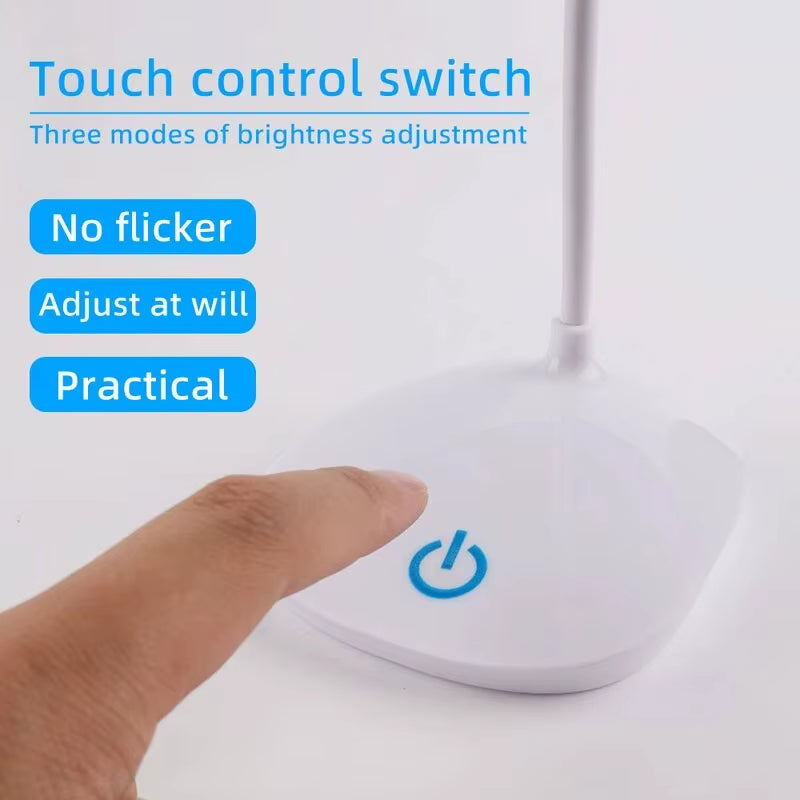 LED Desktop Desk Lamp USB Rechargeable Lighting Eye Protection 