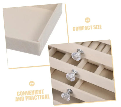 Acrylic jewelry organizer box with velvet lining - Clear display case