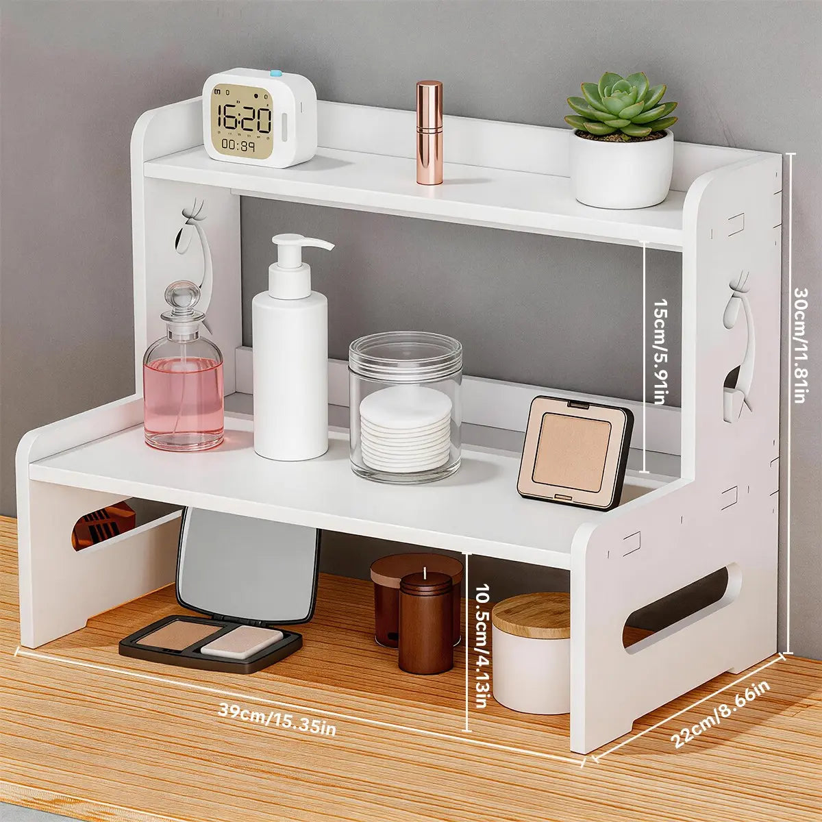 Desk Storage Shelf, Multi-Tier Organizer
