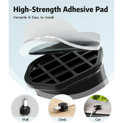 Cable organizer with 6 clips [adjustable and smooth] 