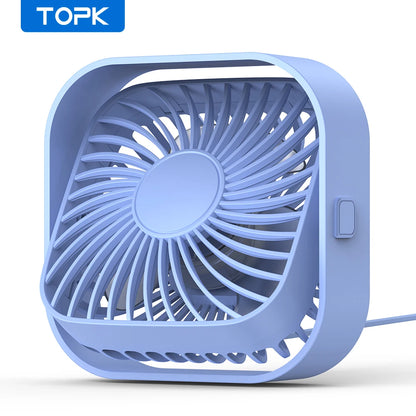 Mini Portable Fan USB Desk Fan Table Strong Airflow &Quiet Operation 3 Speed 360°Rotatable Standing Fans