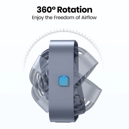 Mini Portable Fan USB Desk Fan Table Strong Airflow &Quiet Operation 3 Speed 360°Rotatable Standing Fans
