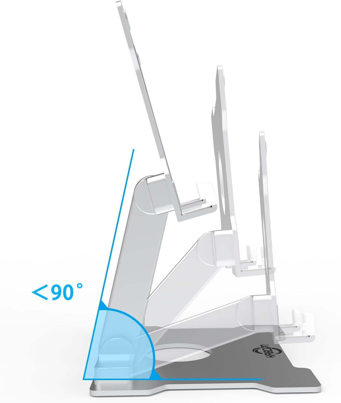 Quality Tablet Stand,Adjustable Foldable Eye-Level Aluminum Solid up to 15-In Tablets Holder 