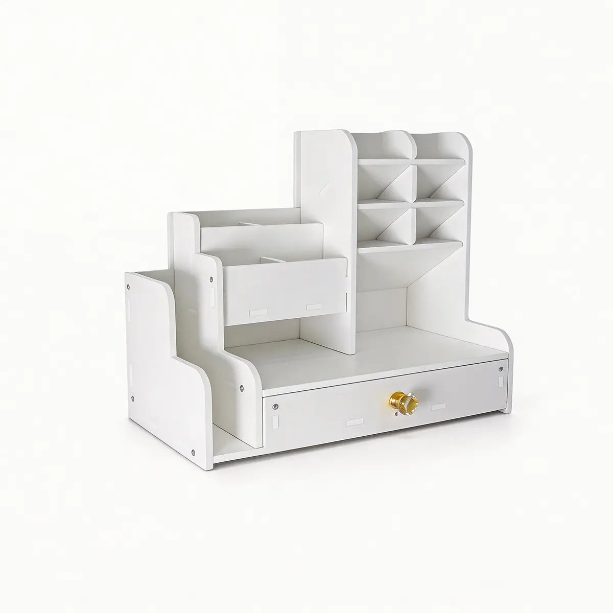 Desk organizer with a drawer and two file shelves