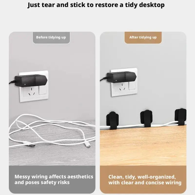 Self-adhesive cable ties, set of 30 