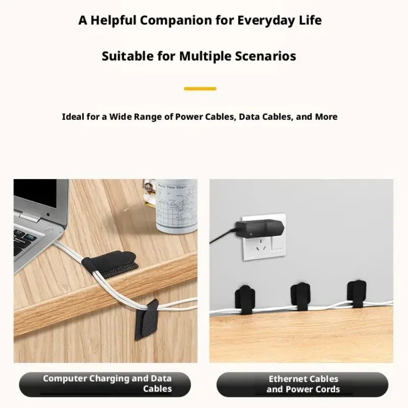 Self-adhesive cable ties, set of 30 