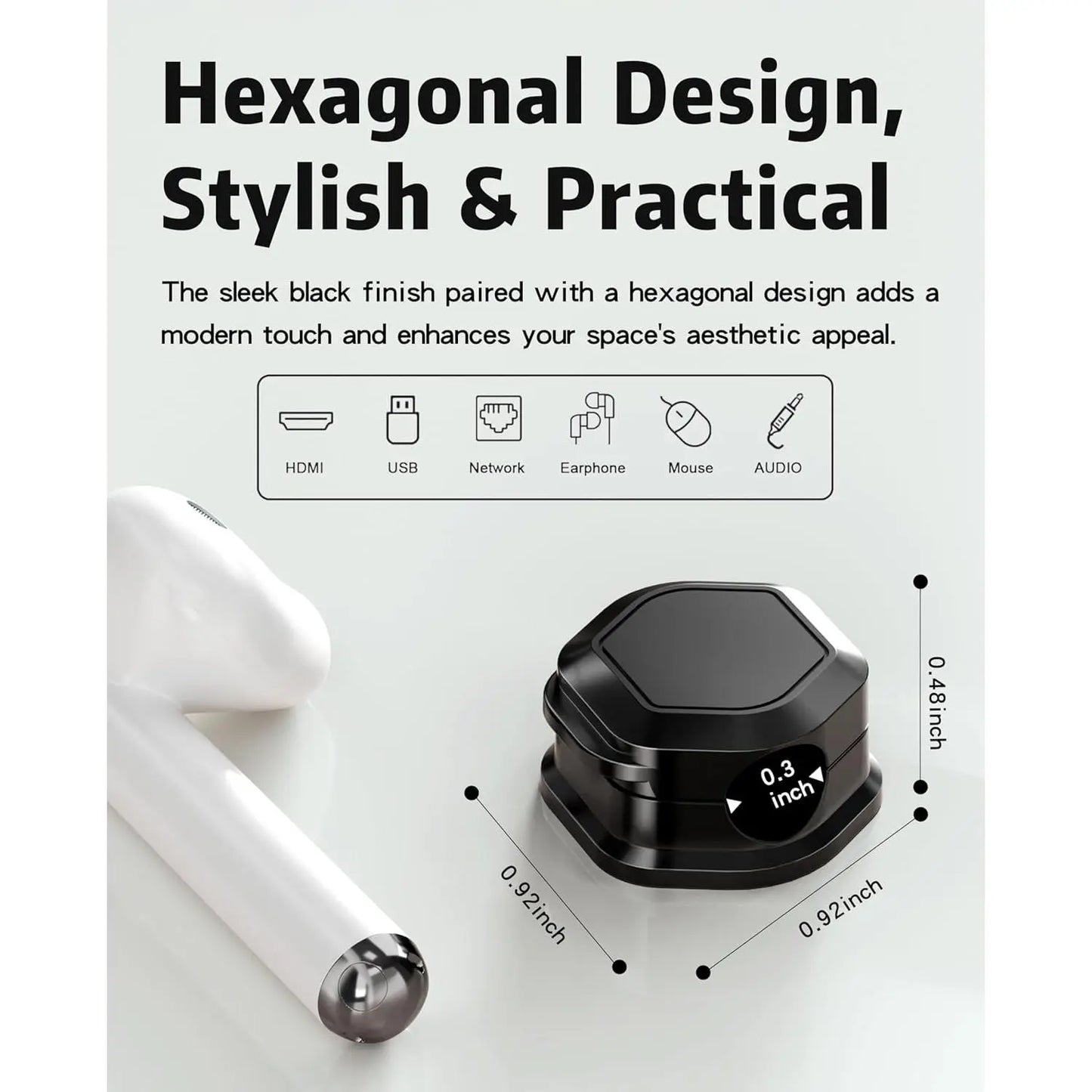Cable organizer with 6 clips [adjustable and smooth] 