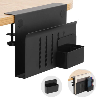 Desktop storage holder with clamp mount (black)