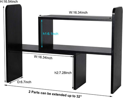 Desk Organizer Desktop Shelf , Black