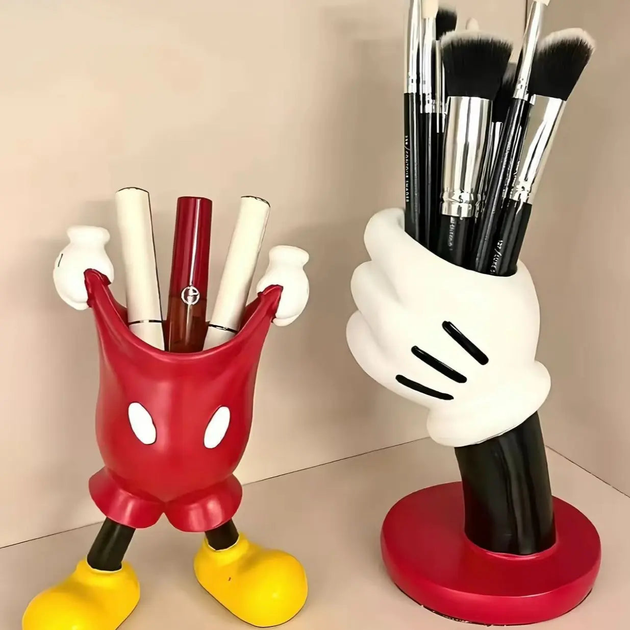 Desk organizer, beauty accessory holder, multifunctional pencil holder, non-slip base