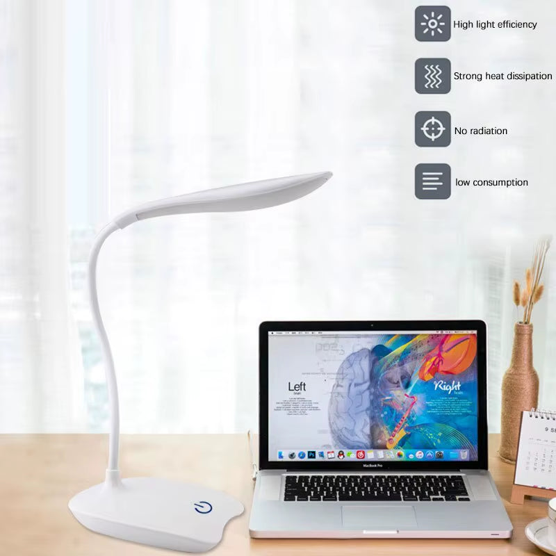 LED Desktop Desk Lamp USB Rechargeable Lighting Eye Protection 