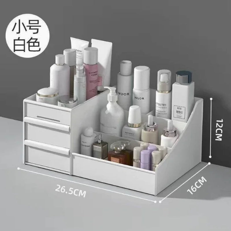 Cosmetic Storage Box for Desktop - Plastic Drawer Organizer for Makeup and Skin Care Essentials