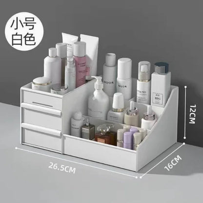 Cosmetic Storage Box for Desktop - Plastic Drawer Organizer for Makeup and Skin Care Essentials