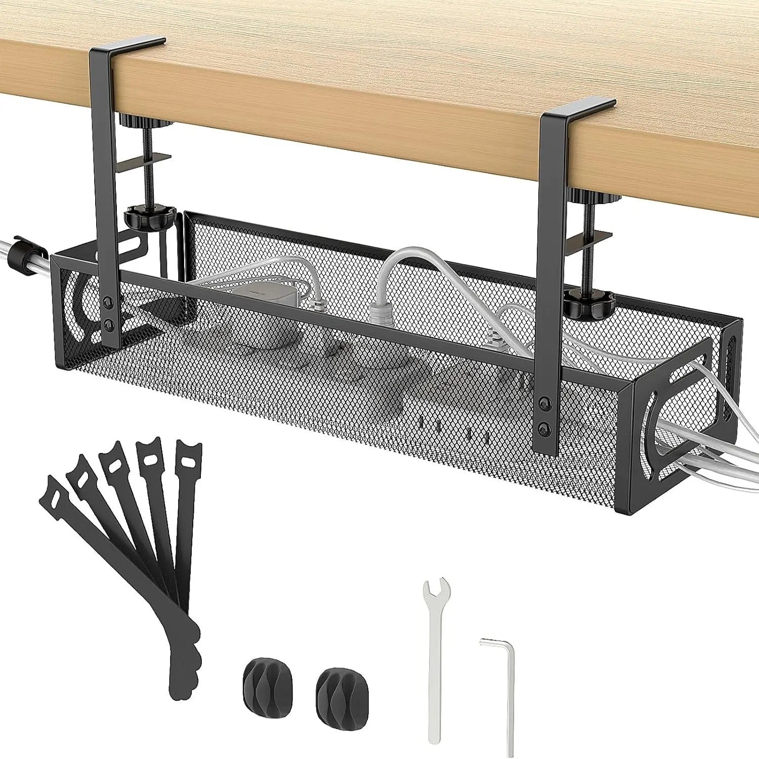 Cable organizer, under-desk tray  (1 unit)
