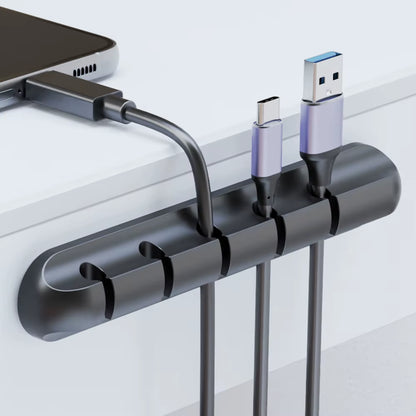 Adhesive Cable Holder Clips Cord Management Wire Organizer for Desktop USB Charging Cable Nightstand Power Cord Mouse Cable