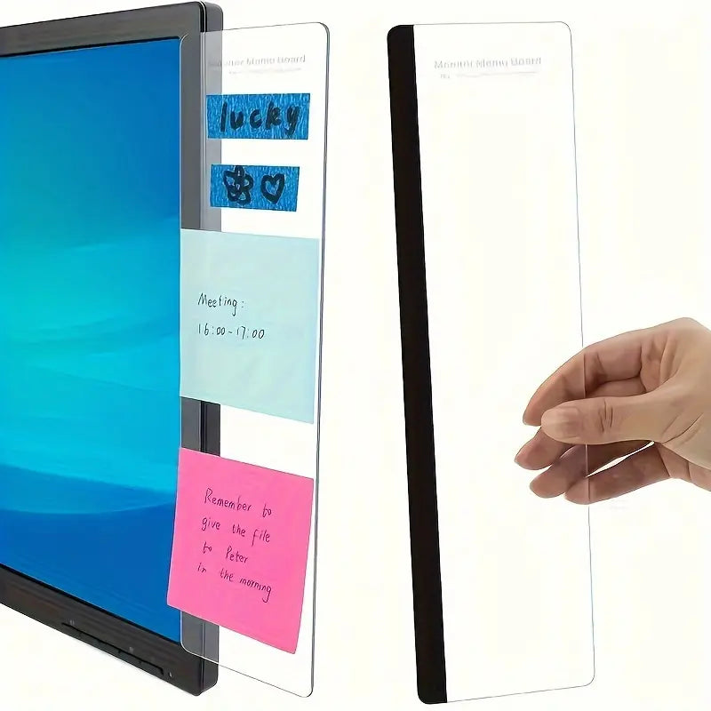 Notepad for computer monitor, sticky note holder, 1 unit 
