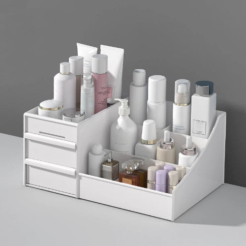 Cosmetic Storage Box for Desktop - Plastic Drawer Organizer for Makeup and Skin Care Essentials