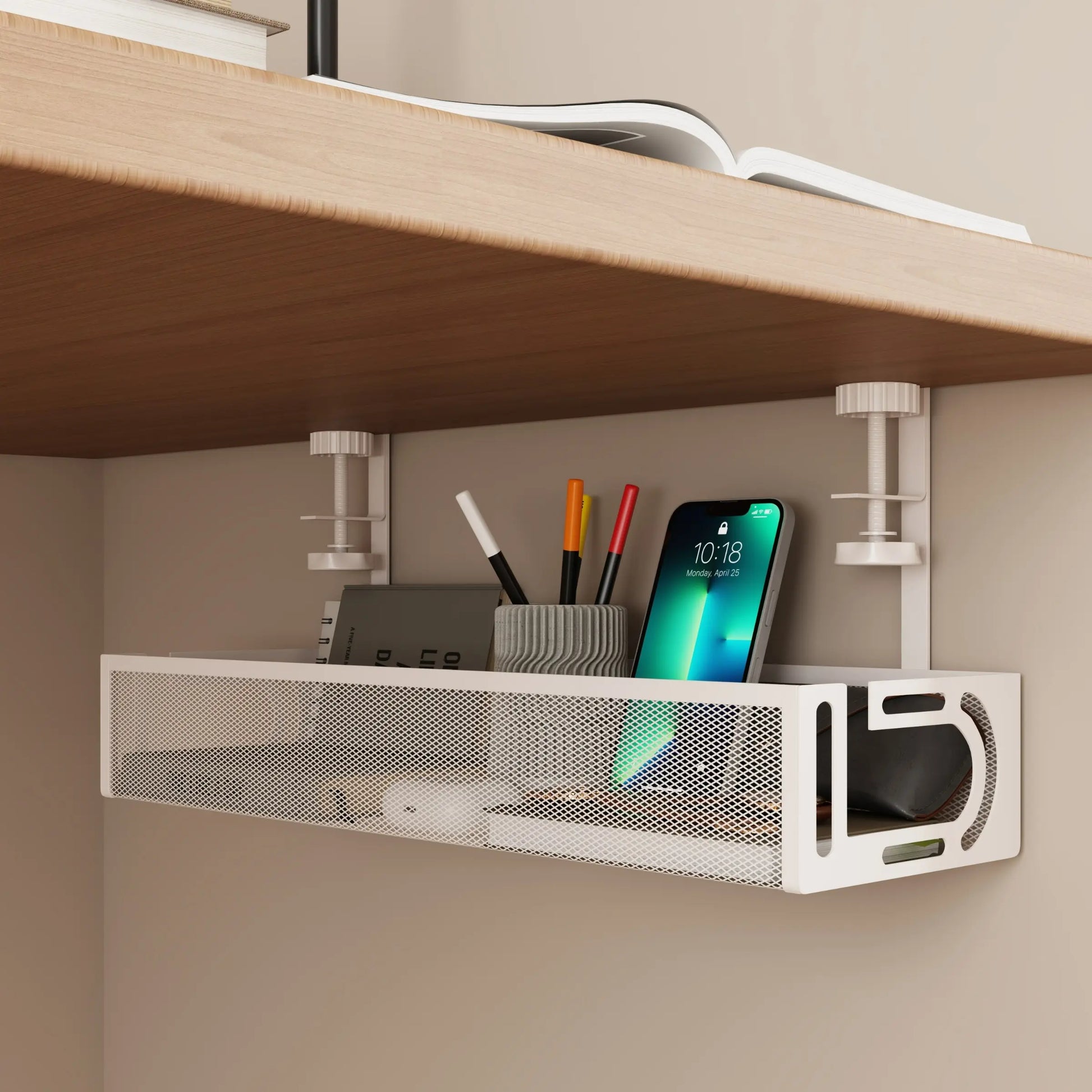 Cable organizer, under-desk tray  (1 unit)