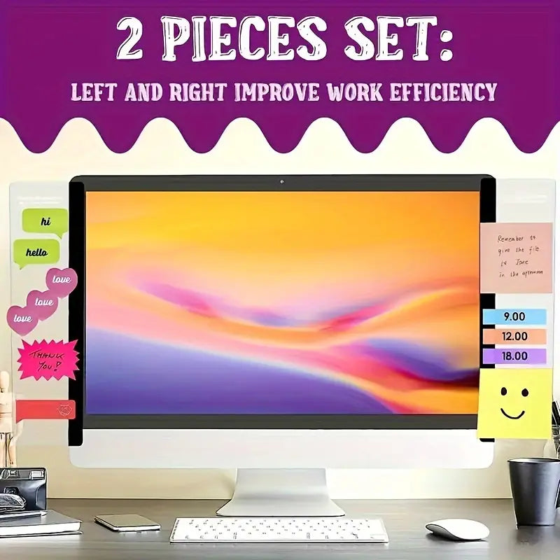 Notepad for computer monitor, sticky note holder, 1 unit 