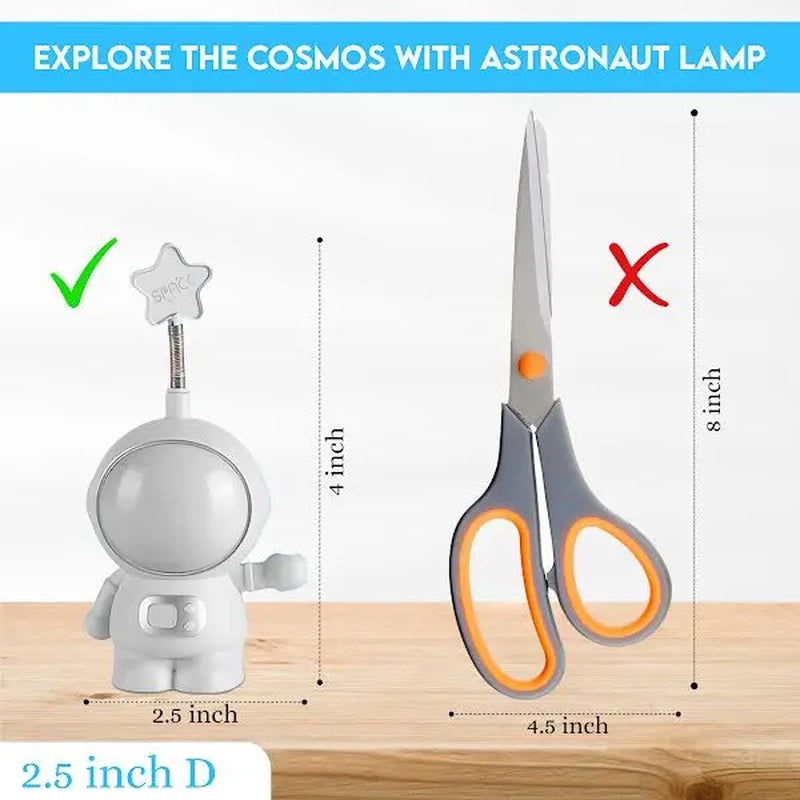 Eliberu Totalsells “Astronaut” LED Desk Lamp, Reading Light for Books, White