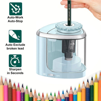 Desktop Automatic Pencil Sharpener Suitable to Pencils (6-8Mm) 